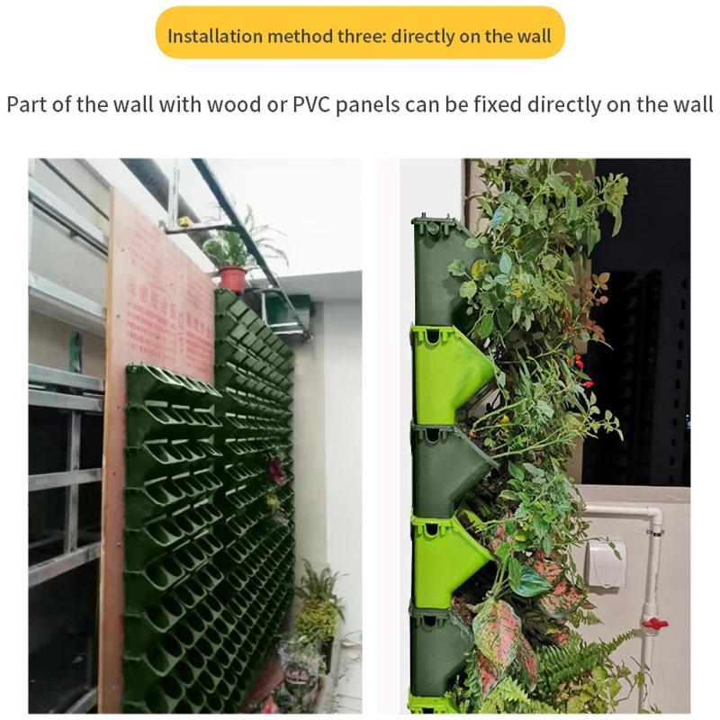 Штабелируемый настенный горшок для сада, пластиковые горшки, самополивающиеся цветочные мешки, настенные подвесные вертикальные суккуленты, растения бонсай, домашние инструменты