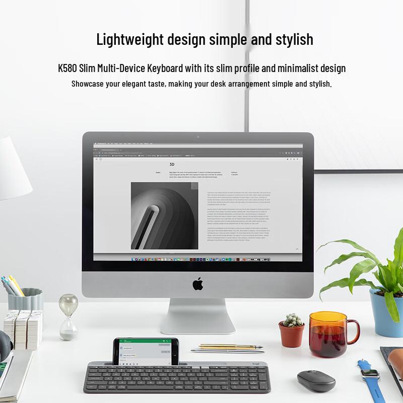 Logitech K580 Тонкая беспроводная клавиатура для нескольких устройств