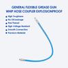 Grease Gun Hose Grease Gun Kit 23.6 inches Heavy Duty Flexible Gun Whip Hose Coupler Extension Spring Flex Hose Blue