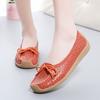 Fashion 2025 New Women Shoes Moccasins Women Flats Loafers Genuine Leather Female Shoes Slip On Hollow Out Flat Bottomed Mother Shoe Cas