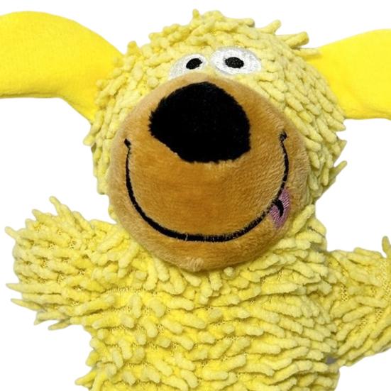 Пищащая игрушка для собаки, плюшевая набивная швабра, жевательная игрушка для собаки, интерактивная игрушка для прорезывания зубов щенка для маленьких, средних и крупных собак