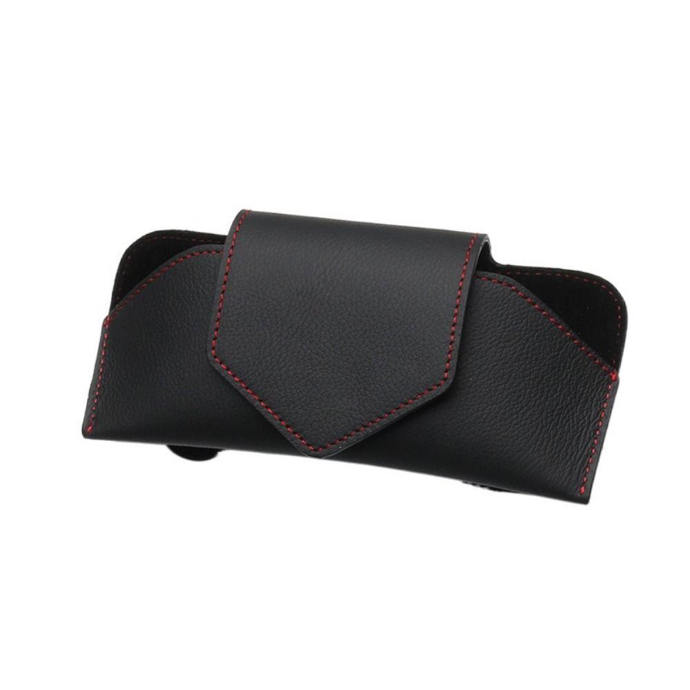PU Leather Auto Eyeglasses Storage Case Auto Sun Visor Glasses Holder  for Car Sun Visor