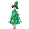 Fancy Christmas Tree Dress Green Elf Costume New Princess Skirt  Girls
