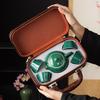 Travel Tea Set Outdoor Camping Portable Tea Set Black Pottery Kuaike Cup Kung Fu Tea Set Storage Bag Business Gifts
