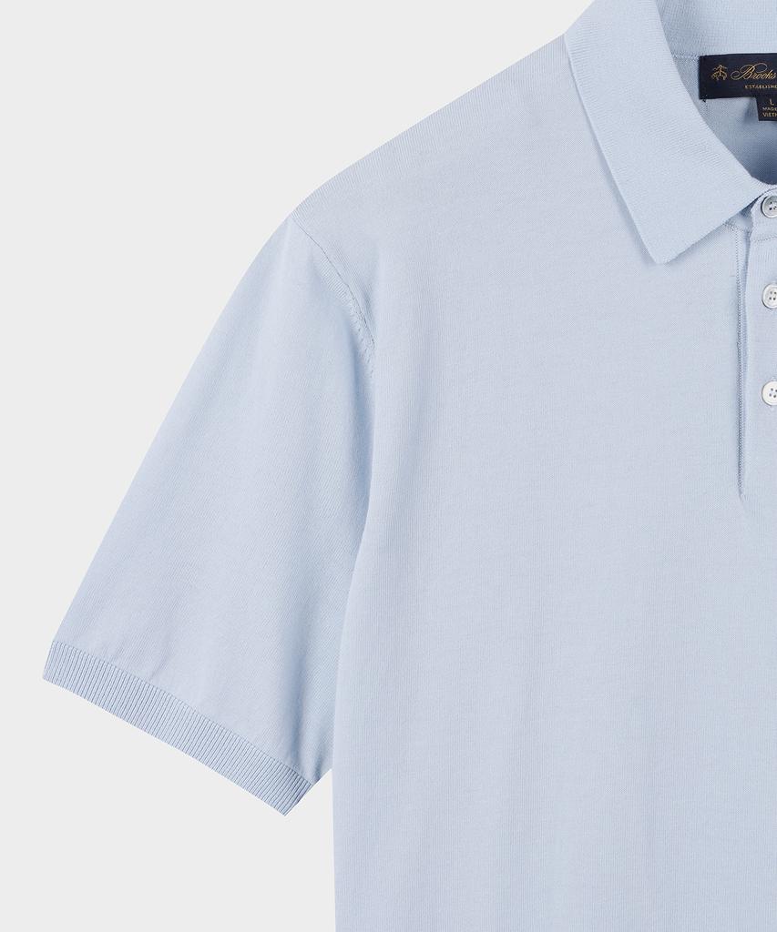 BROOKS BROTHERS Хлопковый джемпер-поло с коротким рукавом (Светло-синий) (Bbwtmb202Alfm)