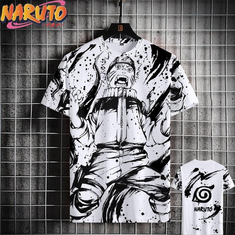 Summer Round Neck 3D Japanese Anime Printed Top Fashionable Casual Short Sleeved Men's T-shirts