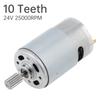 RS550 24V 25000RPM High Speed DC Motor 10 Teeth Gear 10x13mm Electric Ride On Vehicle Upgrade Replacement