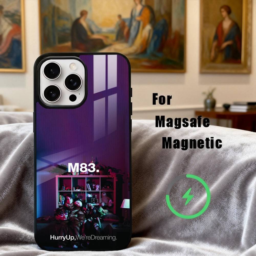 Электрический Rock M-M83 Чехол для телефона с изображением группы Для iPhone17,16,15,14,13,12,11 Plus, Для чехла с магнитной беспроводной зарядкой