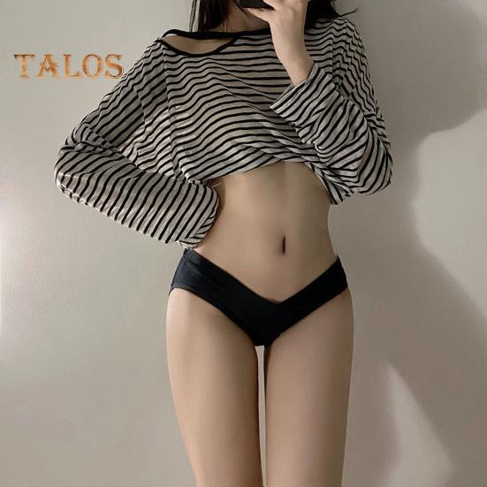 Women Underpants Seamless Solid Color Cotton Low Waist Moisture-wicking Elastic Lady Briefs Sports Panties Daily Wear Female Underwear