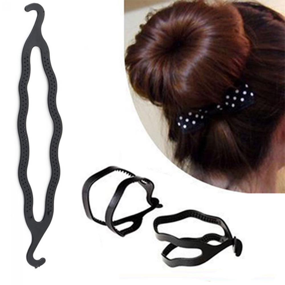 Fashion Women Black Stick Bun Maker Styling Clip Hair Twist