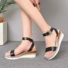 Женские сандалии летние большие размеры до щиколотки пляжные женские легкие босоножки на танкетке удобные открытые носки повседневные дизайнерские женские туфли