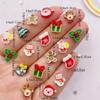 50pcs Resin Mini Colorful Santa Claus Snowman Christmas Tree Deer Flatback Nail Art Decor DIY Scrapbook Accessories Crafts KTY