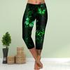 Брюки летние короткие леггинсы укороченные узкие брюки леггинсы больших размеров женские облегающие брюки с принтом зеленых бабочек 3D