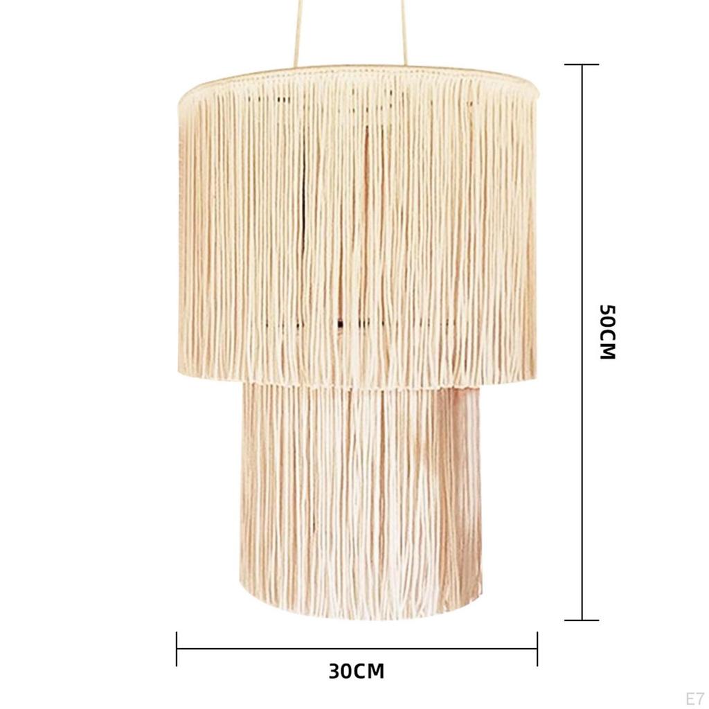 Handcrafted Boho Macrame Pendant Light Fixture for Modern Home Decor