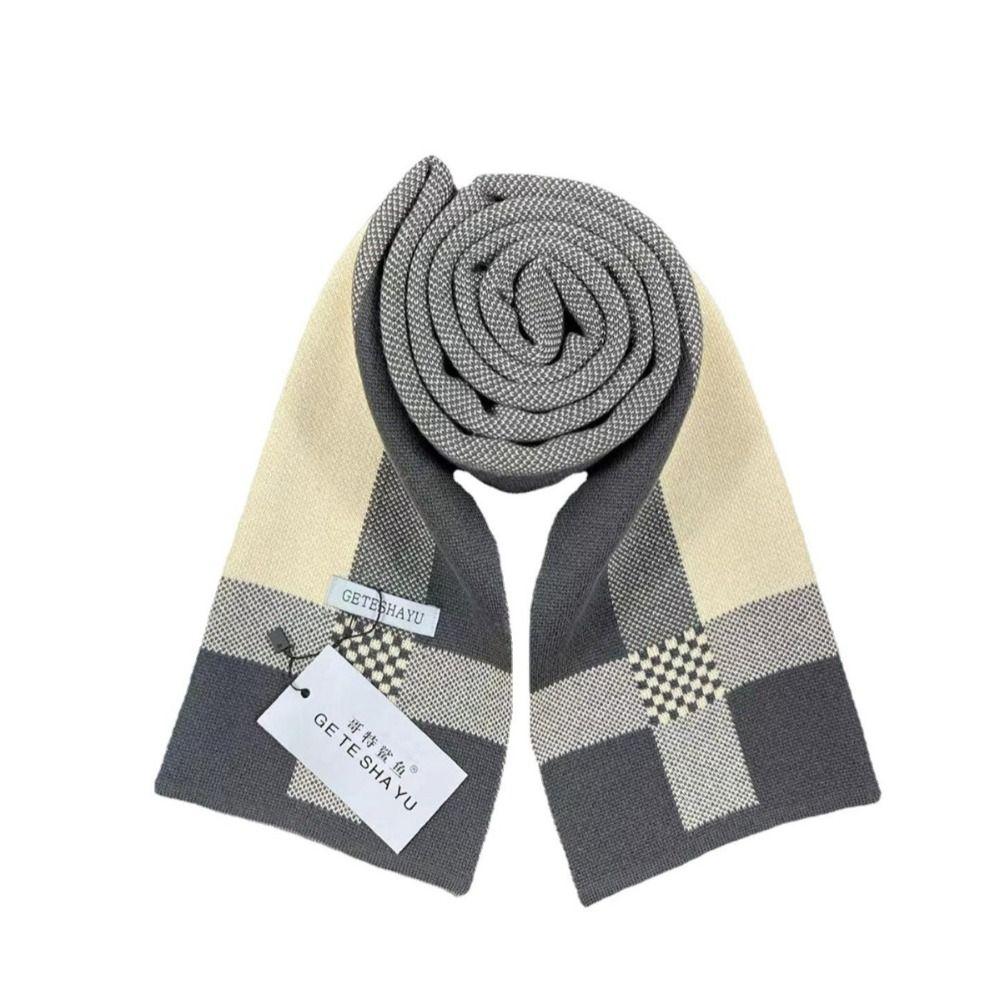 Thickened Men Knitted Scarf Lightweight Winter Cashmere Shawl Trendy Women/Men