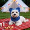 Adjustable Dog Head Cover Fleece Dog Ear Hoodie Soft Pet Headgear Outfit  For Cats