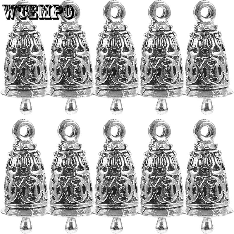 WTEMPO Mini Silvery Decor Jingle Bells Door Hangers Vintage DIY Wind Chime Handicrafts Making Accessories Festival Christmas Tree Decorative Bells
