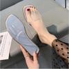 Fashion New Slippers for Women Outer Wear Summer New Fashion Solid Color Casual Flat-bottom Lazy Sandals Flip Flop Shoes Transparent