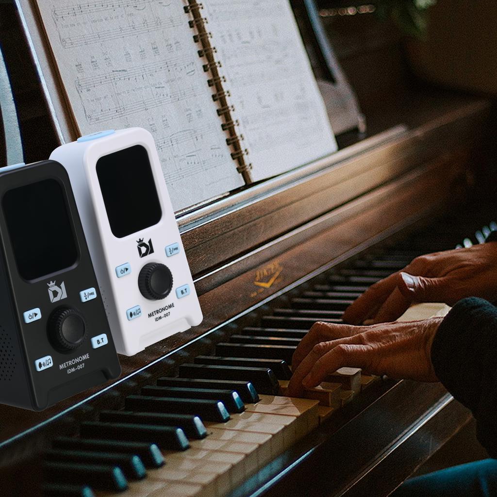 DK Electronic Metronome BT Speaker Rechargeable LCD Screen Vocal Metronome for Mini Piano Guitar