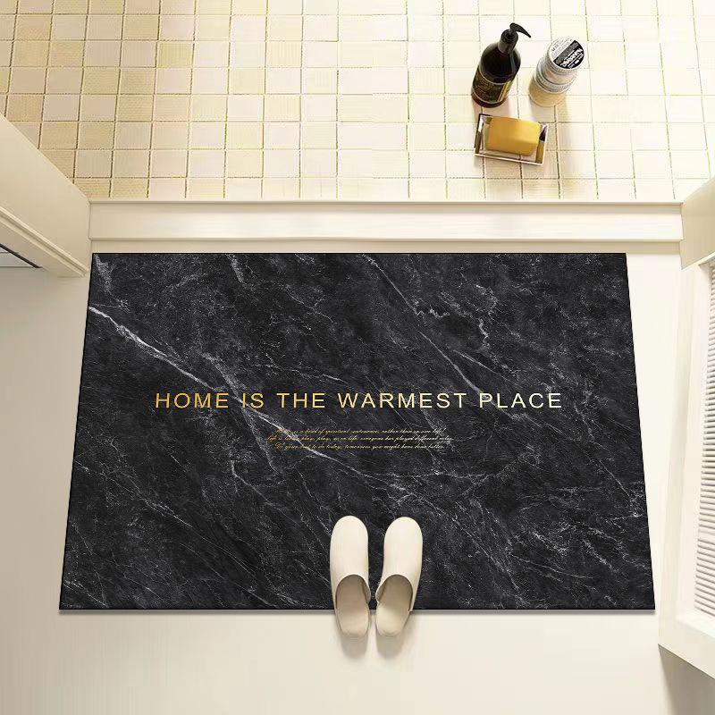 Marble Diatom Mud Mat Toilet Quick Drying Absorbent Foot Mat Bathroom Dirty Easy To Take Care of Non-slip Mat