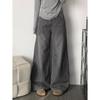 Y2k Vintage Striped Jeans Women Punk Hip Hop Grunge Baggy Denim Trousers High Waist Streetwear Straight Wide Leg Jeans