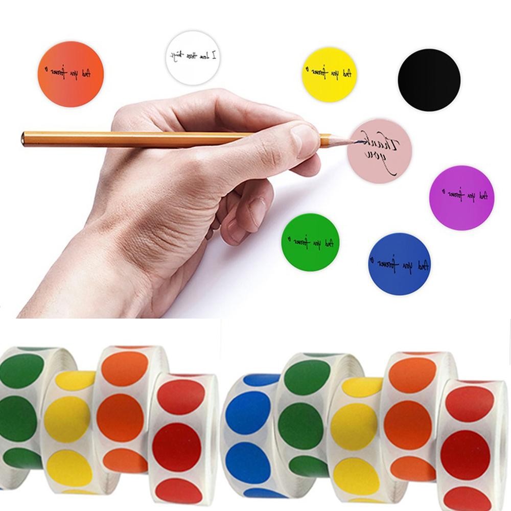 500 Pcs /Roll Color Labels Stickers Dot Labels Stickers Mark stickers Chroma Label Stickers