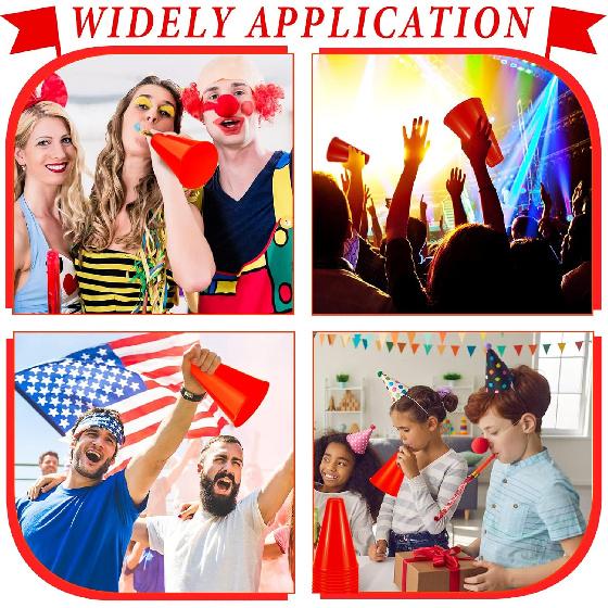 Sosation 24 штуки Мегафон для чирлидинга и помпоны для чирлидинга для создания шума, сувениры для вечеринок, спортивный мегафон для поддержки, помпоны для поддержки, танцы с мячом