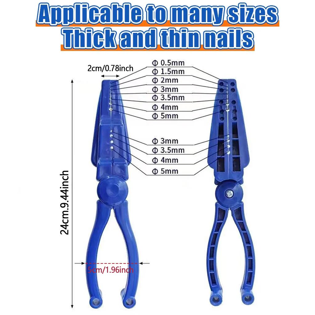 Hammering Safety Pliers Plastic Anti-smashing Finger Joint Pliers Hammering Nails Holder Keeps Fingers Safe