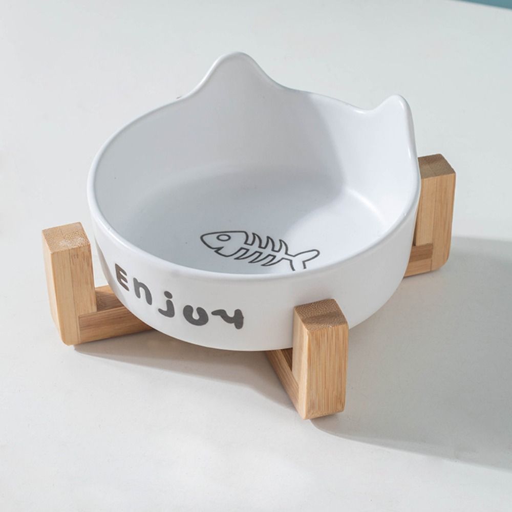 Керамическая миска для кошек на высокой ножке, предотвращающая опрокидывание, миска для кормления собак, контейнер для воды