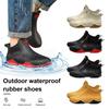 Водонепроницаемые унисекс резиновые сапоги износостойкие толстые подошвы нескользящие мужские женские походы садоводство на открытом воздухе
