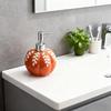 460ml Halloween Pumpkin Soap Dispenser Ceramic Refillable Hand Wash Dish Soap Dispenser Fall Bathroom