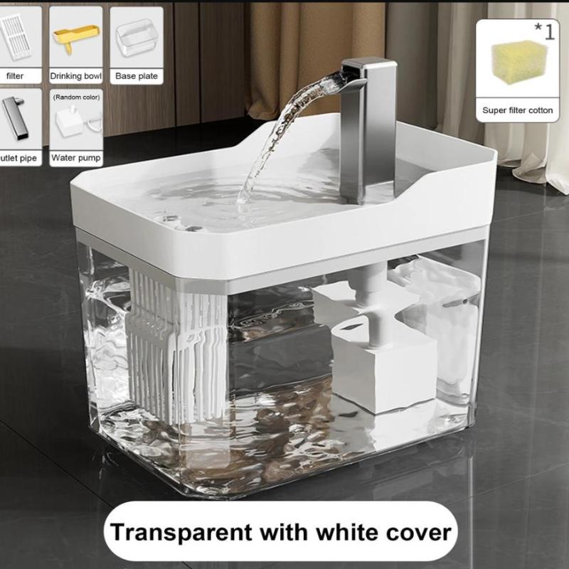 Automatic Pet Dog Cat Water Dispenser Fountain Pet Dog Cat Water Loop Mute Pump Smart Pet Bowl 1.5L