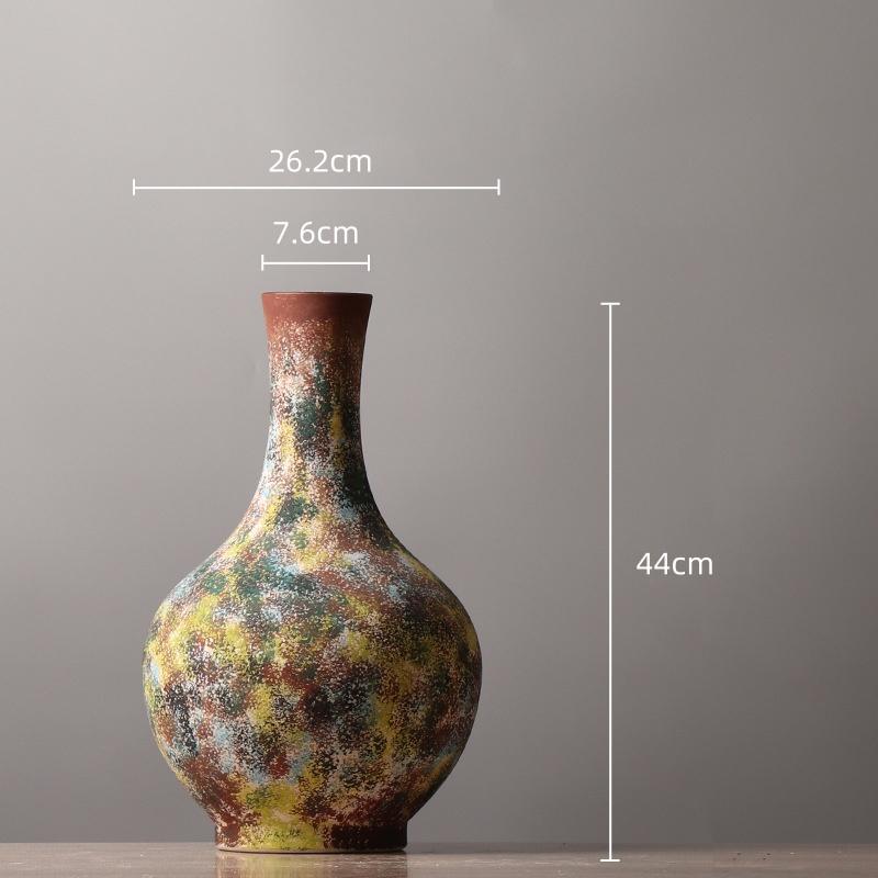 Керамическая ваза Ретро Цветная Граффити Ваза для цветов Керамические поделки Фарфоровая ваза Террариум Аксессуары для украшения дома