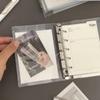 Transparent Notebook Cover Twill Storage Bag Ins Tri-fold Binder Notebook  Student Diary