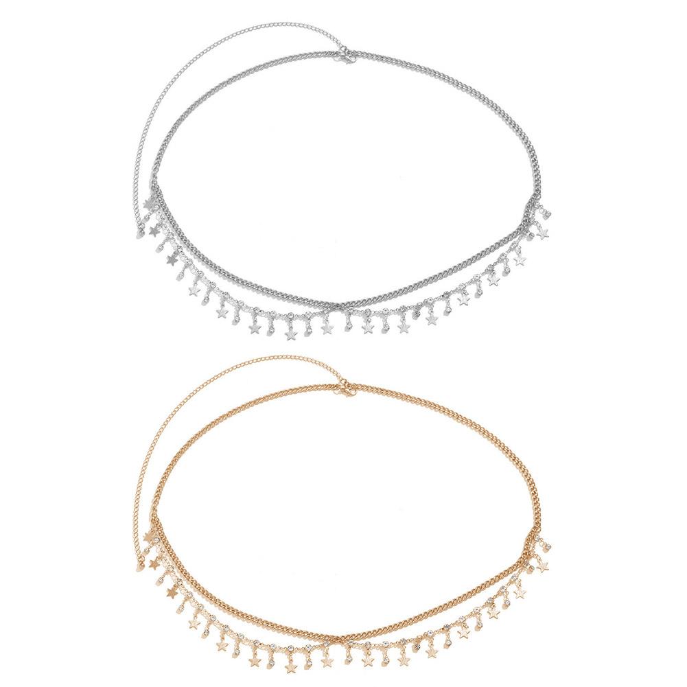 Цепочка на талию сексуальная стразы звезда кисточка кулон талия летние ювелирные изделия аксессуары Rave Belly Bod I4G7