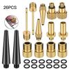 Valve Adapter Set 26pcs Bicycle Car Valve Adapter Kit Set for Air Compressor Bike Floor Pump Bicycle Accessories