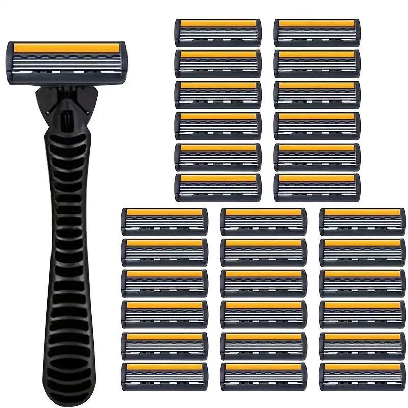 3-layer Stainless Steel Blade Men Razor Washable For Travel For Home Shaver Manual Shave Razors For Daily Face Care