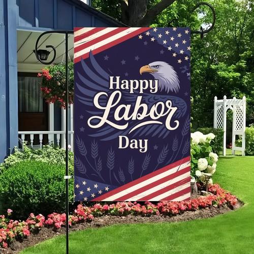 Labor Day Garden ag Bald Eagle Patriotic USA Outdoor Banner Yard Porch Decor RRM IIX SSL