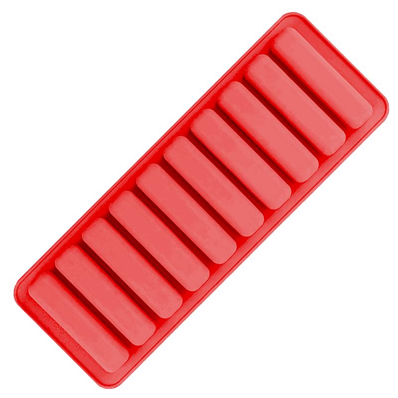 Long Strip Silicone Mold 10 Cavity Finger Shaped Chocolate Rectangular Cereal Chocolate Bar Cookie Ice Cube Trays Baking Tools 6