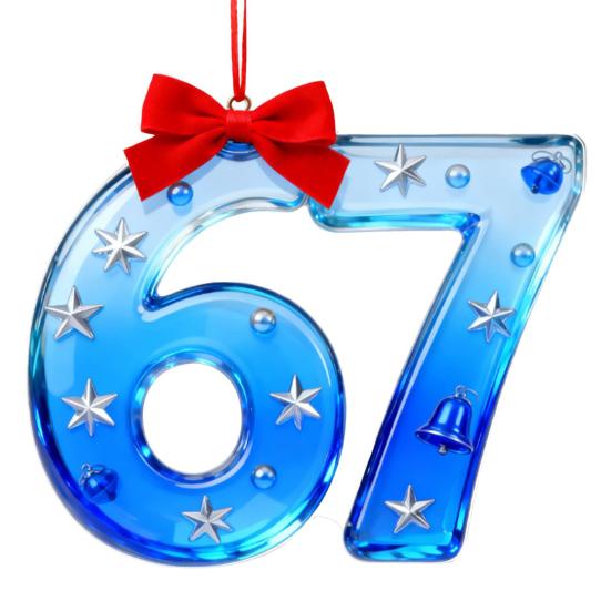 67 Funny Christmas Ornaments 2025 Handmade Santa Ornament Six Seven Meme Decoration Rearview Mirror Holiday Gift Decor