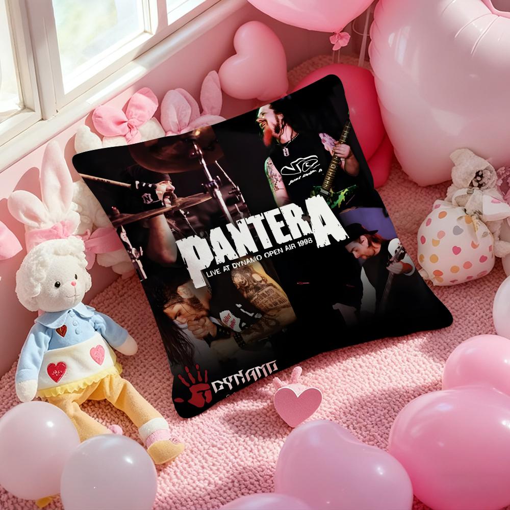 Чехол на подушку P-Pantera Band Мягкая плюшевая ткань Двусторонний печатный чехол на подушку Теплый зимний чехол на диванную подушку