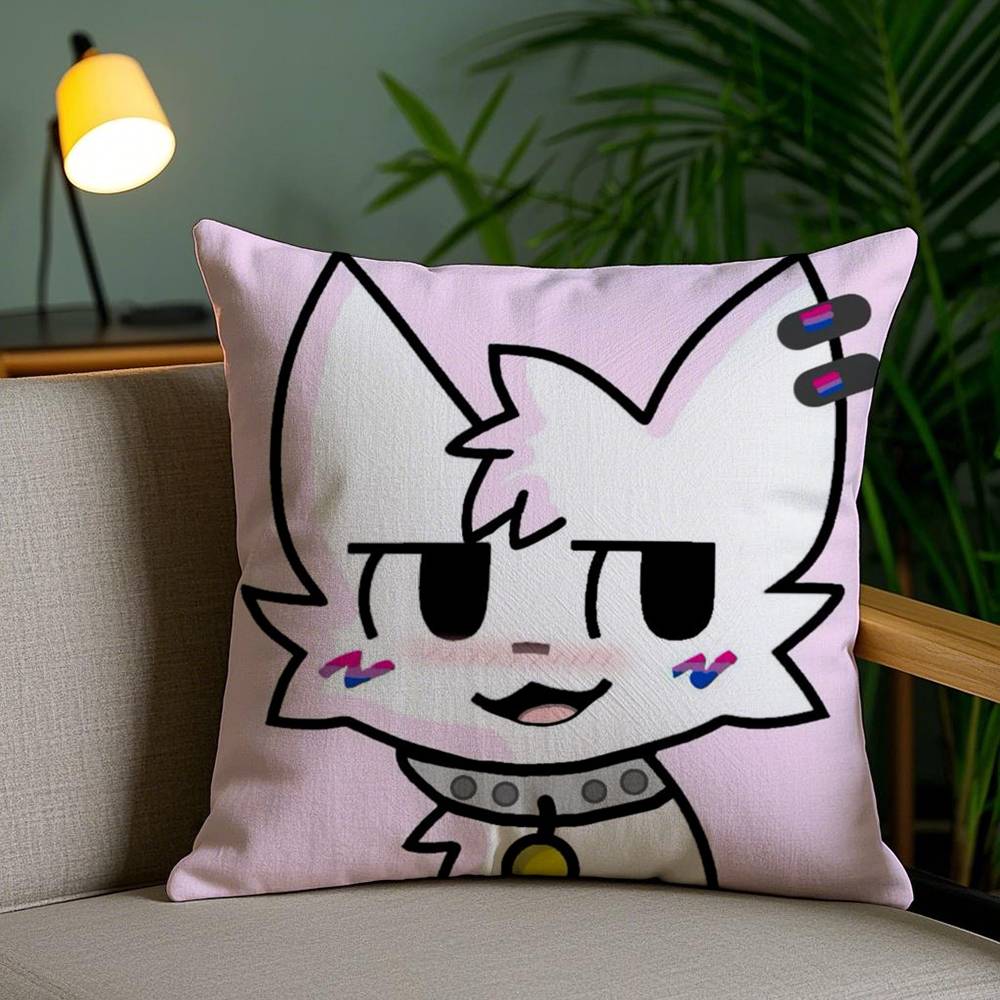 B-Boykisser Глупый Кот Милая Наволочка Защита от пылевых клещей Невидимая молния Диван Кровать