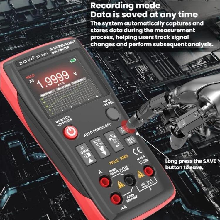 ZT-R01 Handheld HD Infrared Thermal Imaging Multimeter Industrial Power/Floor Heating Thermal Imager