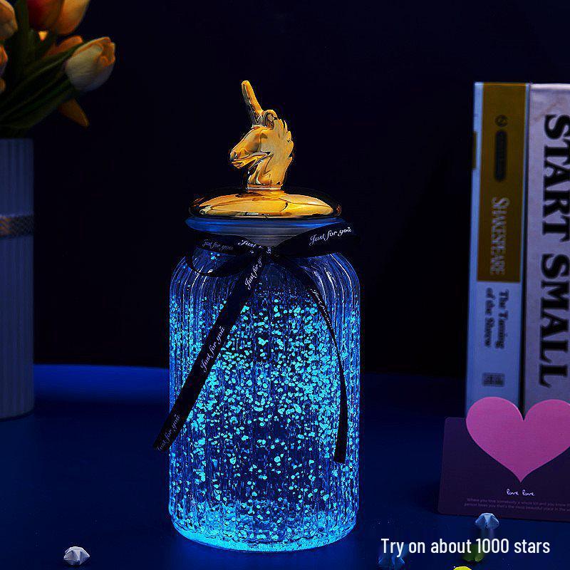 Luminous Glow-in-the-Dark Star Bottle Ornament - Creative Gift for Birthdays or Valentine's Day