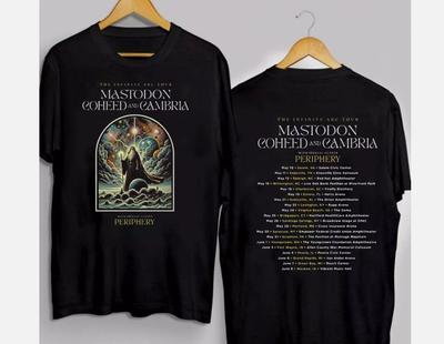 COHEED AND CAMBRIA и MASTODON Тур 2025 Подарок для фаната Двусторонняя футболка