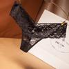 Seamless Lace Rhinestone Low-Waist Transparent Sexy Ultrathin Triangle Women's Panties