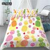 Home Living Luxury 3D Hearts Pineapple Print 2/3Pcs Soft Duvet Cover PillowCase Kids Bedding Sets Queen and King EU/US/AU Size