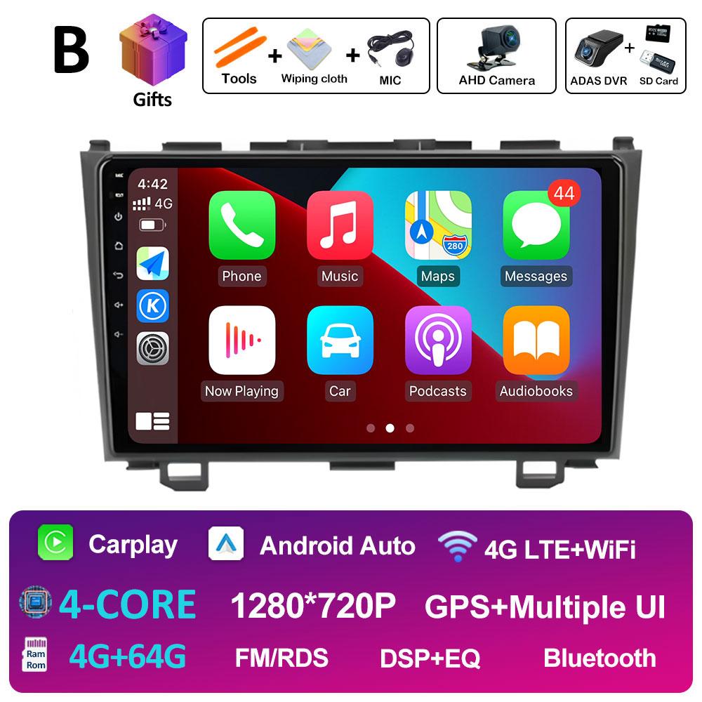 GPS-навигация для Honda CR-V 3 RE CRV 2007 2008 2009 2010 2011 WIFI 9-дюймовый Android автомобильный радиоприемник мультимедийный видеоплеер автоинструменты