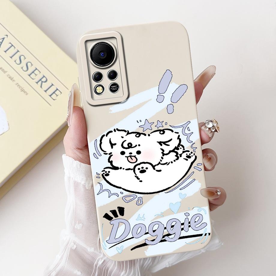 Phone Case for Infinix Hot 11s NFC X6812B Infinix Hot 11s X6812 Protection Cover Soft Liquid Silicone Coque Animals Bumper Shell
