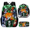 The Nightmare Before Christmas-Christmas Horror Night Student School Bag Meal Bag Three-piece Set